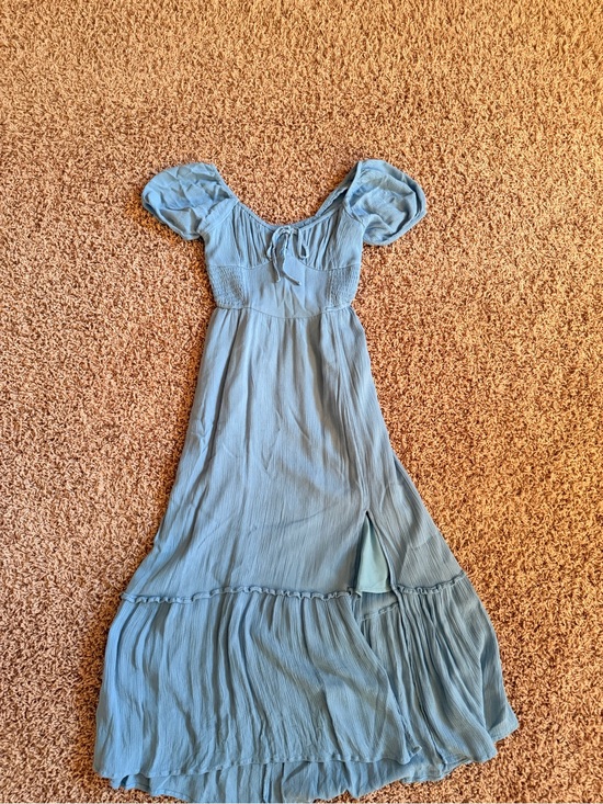 Hollister Dresses & Skirts - Hollister Light Blue Puff Sleeve Maxi Dress